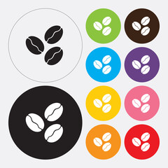 Fototapeta na wymiar Coffee beans icon