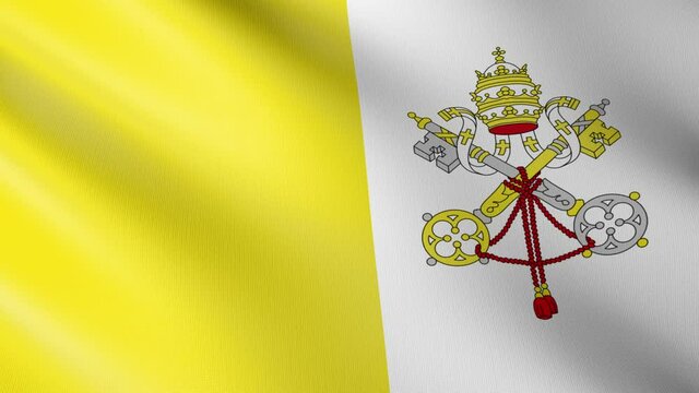Flag of The Vatican City. Flag's footages are rendered in real 3D software. Perfect for TV, Movies, social, HUD, presentations, webs etc.