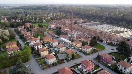 Europe, Italy, Crespi d'Adda closed to Bergamo and Milan is the best preserved workers' village ,...