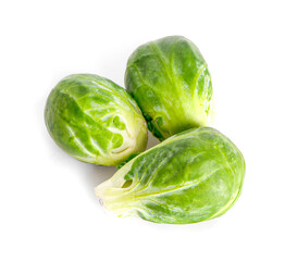 brussel sprouts vegetable an isolated on white background