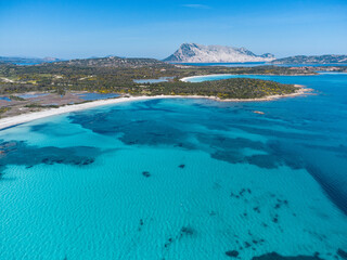 Sardegna: Spiaggia Lu Impostu, San Teodoro - Puntaldia. Veduta aerea