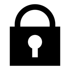 
A very well designed linear icon of padlock 

