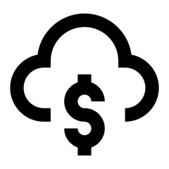 
Grab this premium quality linear icon of cloud money 

