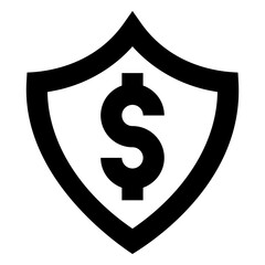 
A very well designed linear icon of financial security 

