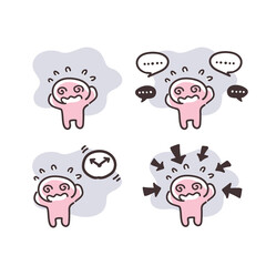 シンプルな 棒人間の 困る イラスト