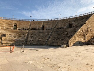 panorama of caesarea israel ruins