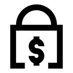 
Financial security in linear style creative icon 

