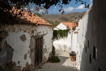 Vista de las calles del pueblo de Fataga, en Gran Canaria