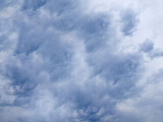 Dramatic sky with storm clouds in the summer