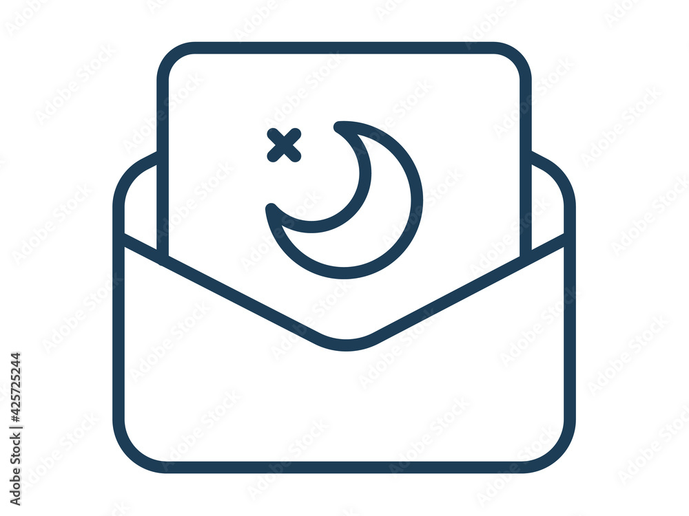 Poster message gift card saying single isolated icon with outline style