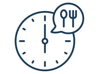 open fasting ramadan time single isolated icon with outline style