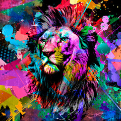 tiger in the jungle color art
