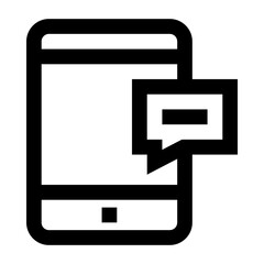 
Grab this premium quality linear icon of mobile chat 

