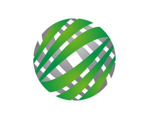 sphere green globe logo icon