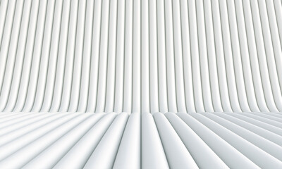 white abstract background in tubular shapes.