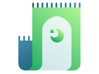 prayer mat carpet pray single isolated icon with smooth style