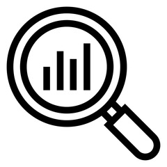 
Business analysis in linear style icon editable vector 

