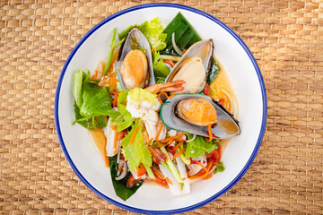 Spicy Thai Seafood Salad.