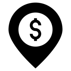 
A very well designed linear icon of financial location 

