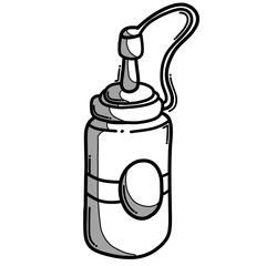 Sauce bottle doodle vector icon. Drawing sketch illustration hand drawn line eps10