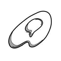fried egg doodle vector icon. Drawing sketch illustration hand drawn line eps10