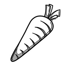 carrot doodle vector icon. Drawing sketch illustration hand drawn line eps10