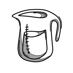 Water jug doodle vector icon. Drawing sketch illustration hand drawn line eps10