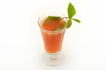 greyfurrt juice on a white background