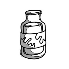 milk doodle vector icon. Drawing sketch illustration hand drawn line eps10