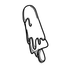 ice cream doodle vector icon. Drawing sketch illustration hand drawn line eps10