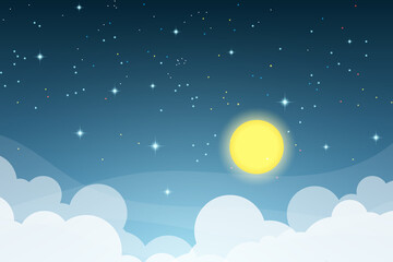 Fototapeta na wymiar Illustration of a beautiful night sky