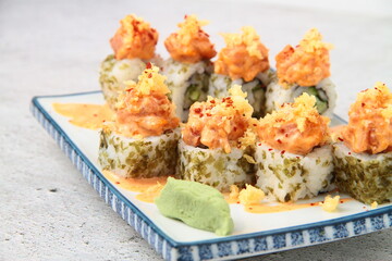 Freshly made Japanese food