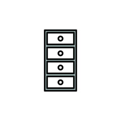 Illustration Vector graphic of cabinet icon
