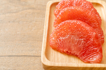 fresh red pomelo fruit or grapefruit