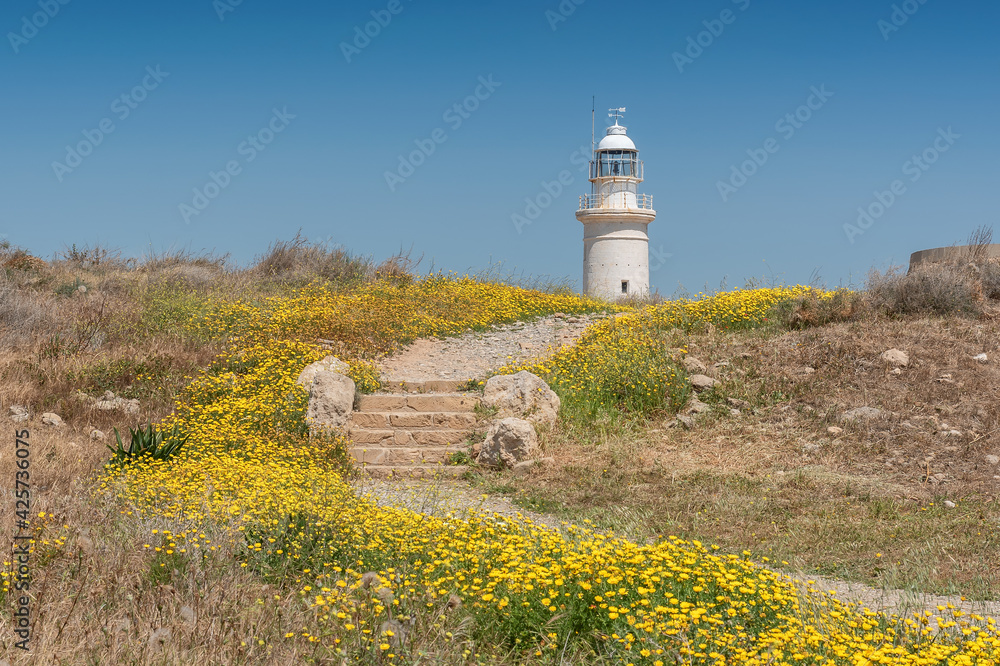 Wall mural Paphos Lighthouse in Cyprus island