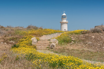 Paphos Lighthouse in Cyprus island