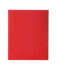 Book with red cover on white background