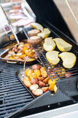 Grilling potatoes