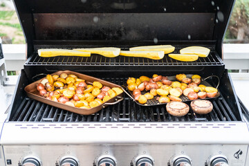 Grilling potatoes