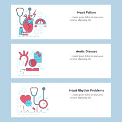 Heart failure, Aortic disease, heart rhythm problems.