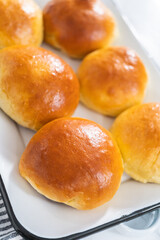 Baking brioche buns