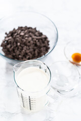 Chocolate ganache cupcake