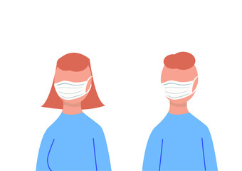Fototapeta premium People with mask