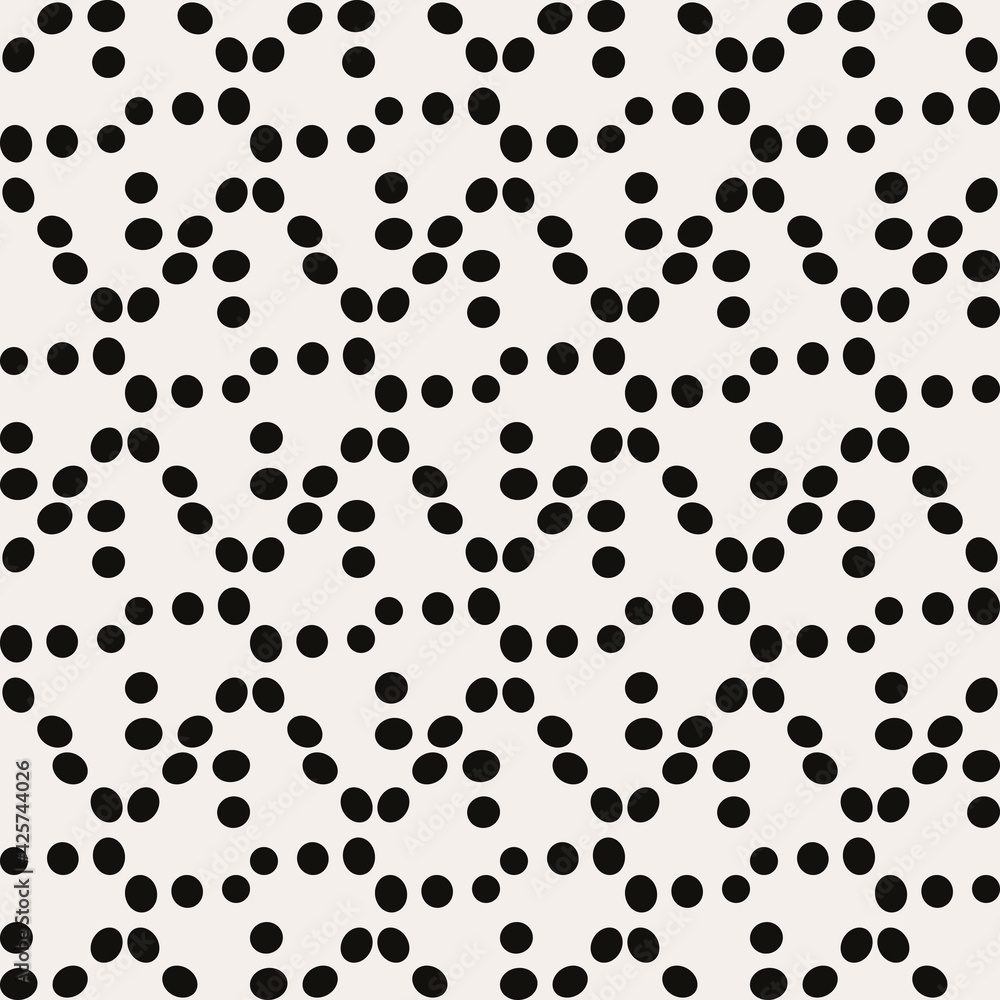 Poster convex ornament from dots. white background and twisted dots.