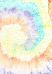 Feminine Spiral Tie Dye. Hippie Dyed Handmade