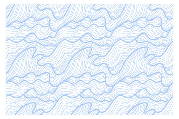 Seamless pattern with blue waves. Design for backdrops with sea, rivers or water texture.