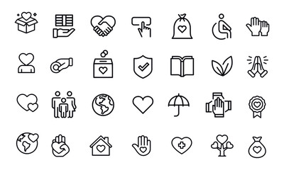 Charity Icons vector design 