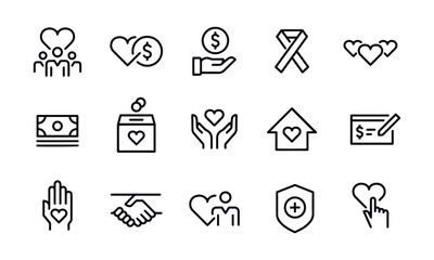 Charity Icons vector design 