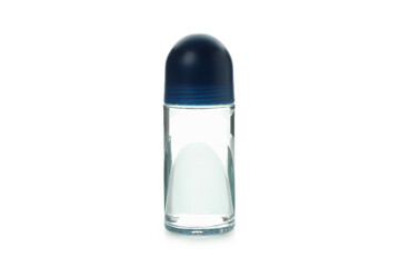 Blank bottle of deodorant isolated on white background