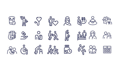  Nursing Home Icons vector design 